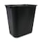 Boardwalk 28 qt Rectangular Indoor Plastic Can, Black, Open Top, Plastic, 11 in 3485202 - alternate 1
